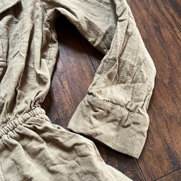 Billabong Green CottonWake The Night LongSleeved Romper - Picture 5 of 9